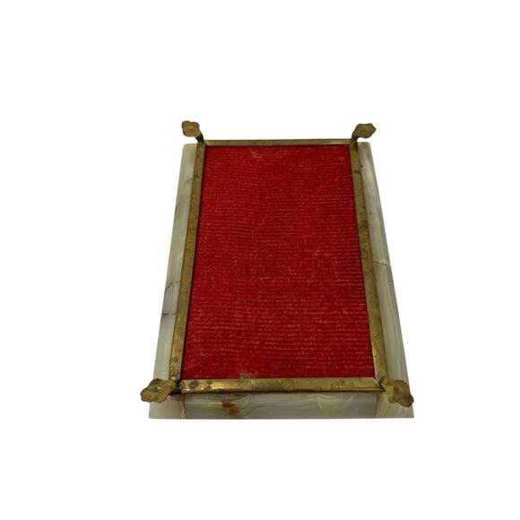 Original Vintage Hand Crafted Stone Jewelry Box. Very Nice. Heavy. - Picture 9 of 9